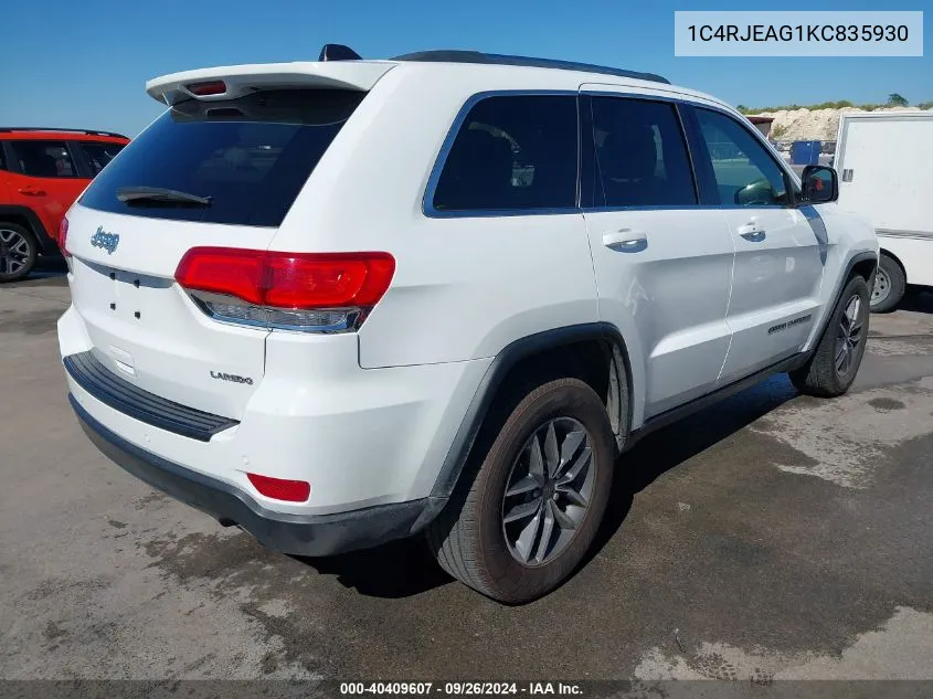 1C4RJEAG1KC835930 2019 Jeep Grand Cherokee Laredo E 4X2