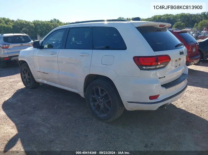 2019 Jeep Grand Cherokee Limited X 4X4 VIN: 1C4RJFBG8KC813900 Lot: 40414348