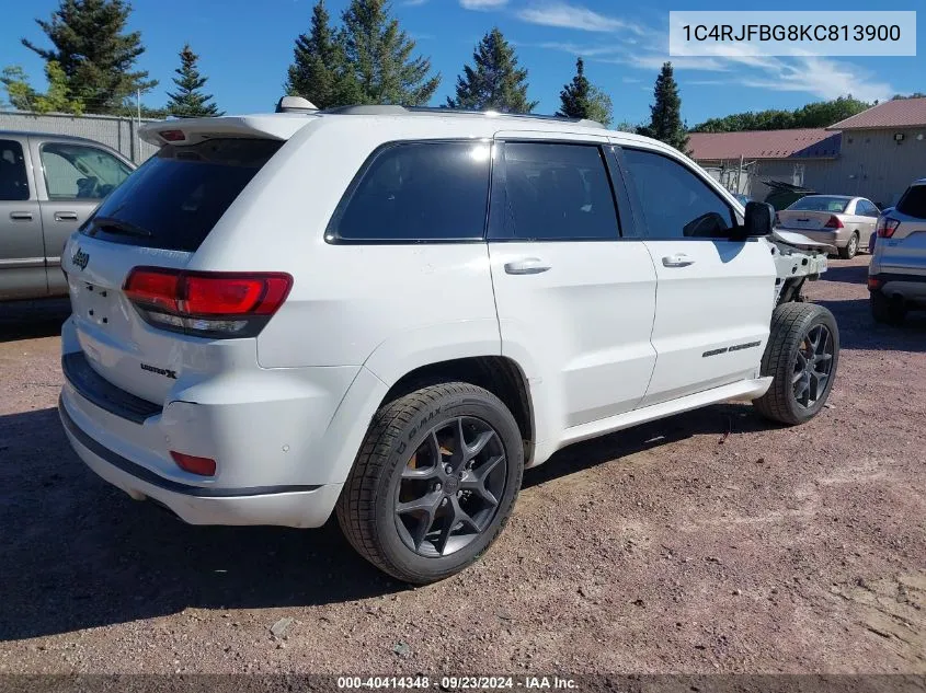 2019 Jeep Grand Cherokee Limited X 4X4 VIN: 1C4RJFBG8KC813900 Lot: 40414348