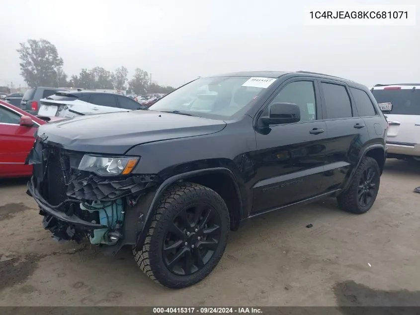 1C4RJEAG8KC681071 2019 Jeep Grand Cherokee Altitude 4X2