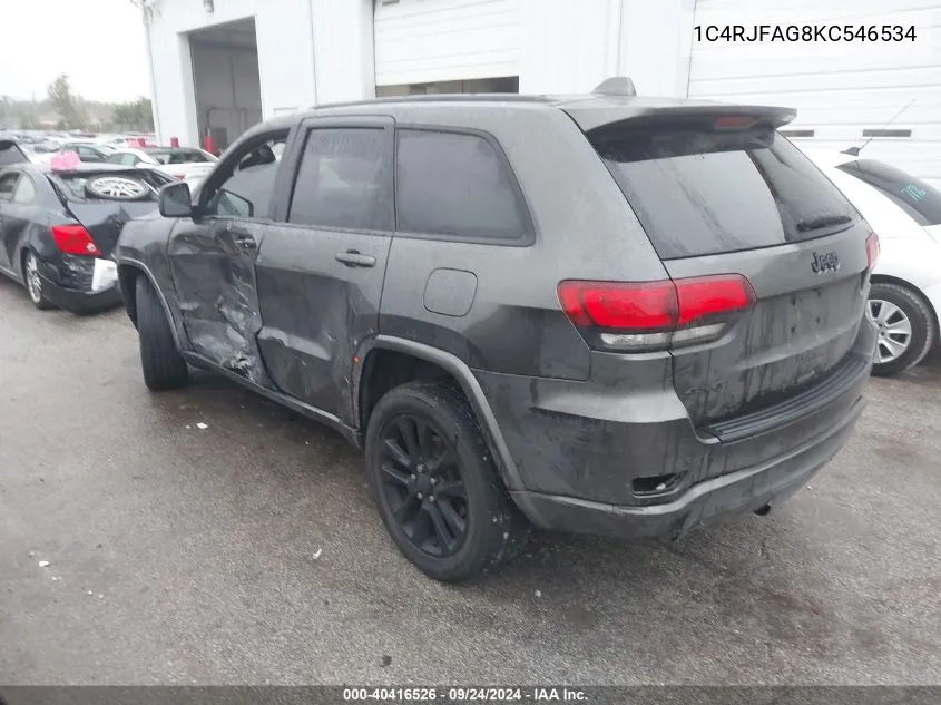 2019 Jeep Grand Cherokee Laredo VIN: 1C4RJFAG8KC546534 Lot: 40416526