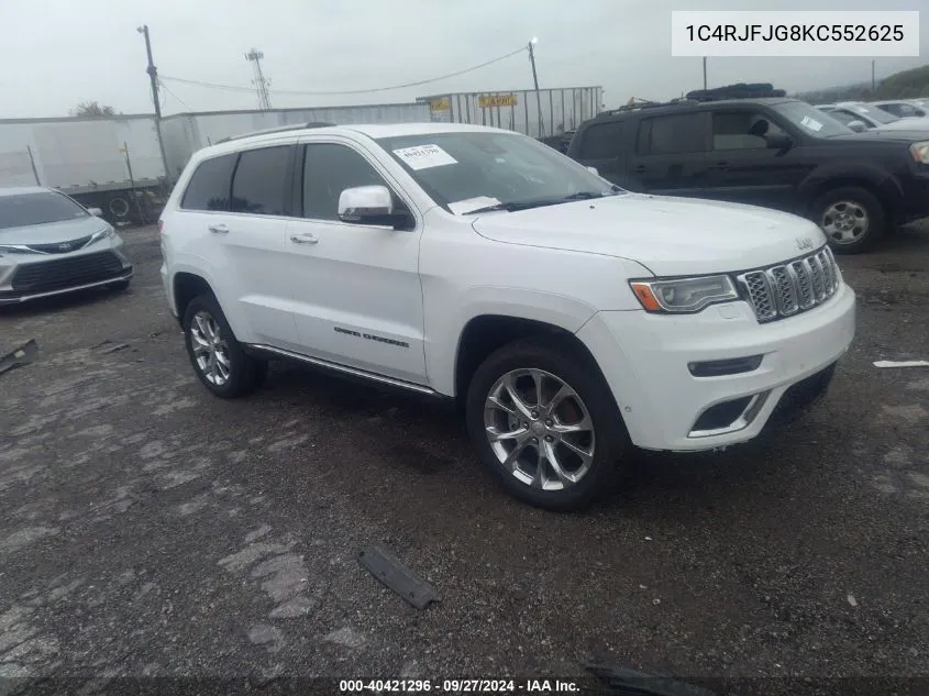 1C4RJFJG8KC552625 2019 Jeep Grand Cherokee Summit 4X4