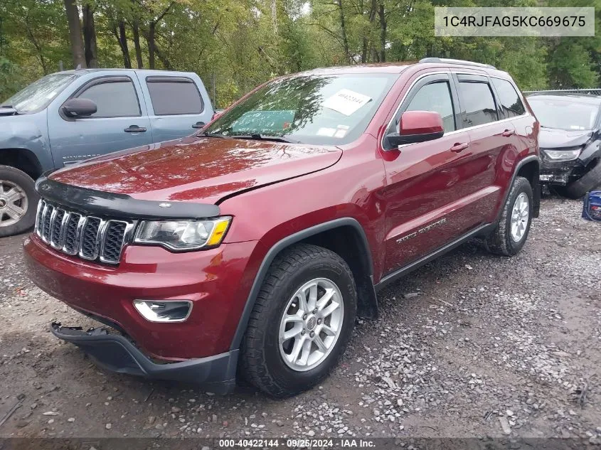 2019 Jeep Grand Cherokee Laredo E 4X4 VIN: 1C4RJFAG5KC669675 Lot: 40422144