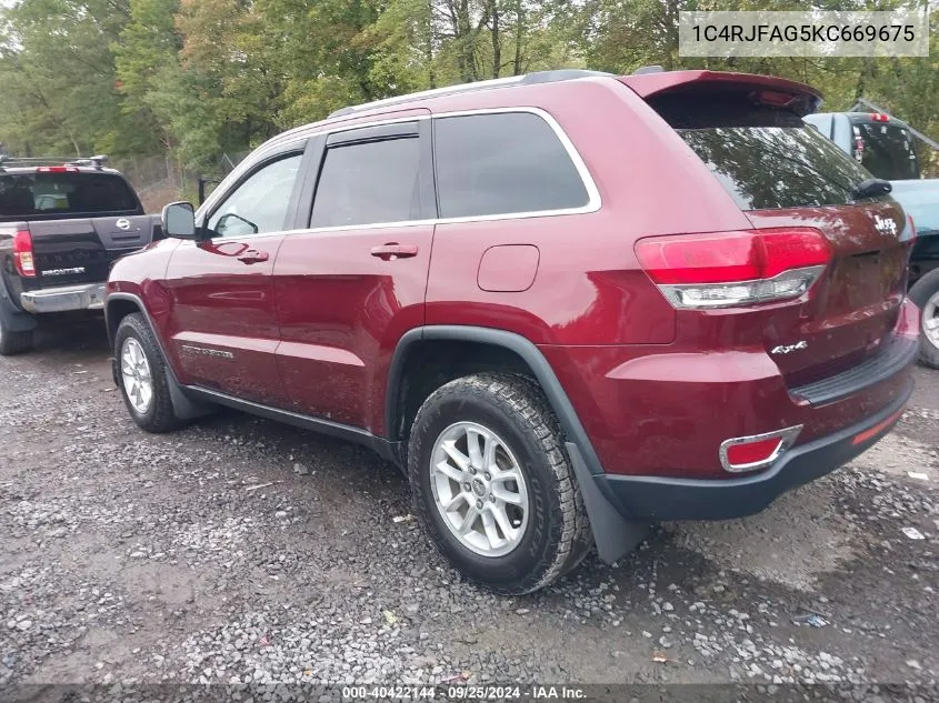 2019 Jeep Grand Cherokee Laredo E 4X4 VIN: 1C4RJFAG5KC669675 Lot: 40422144