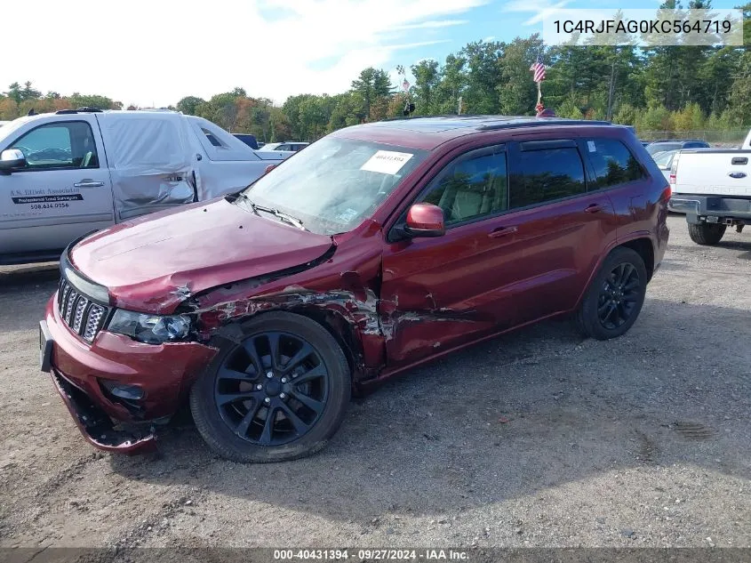 2019 Jeep Grand Cherokee Altitude 4X4 VIN: 1C4RJFAG0KC564719 Lot: 40431394