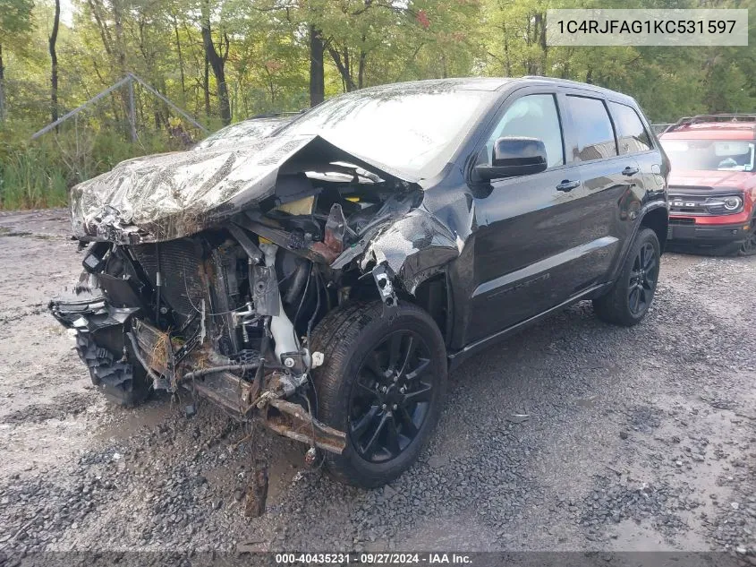 2019 Jeep Grand Cherokee Altitude 4X4 VIN: 1C4RJFAG1KC531597 Lot: 40435231