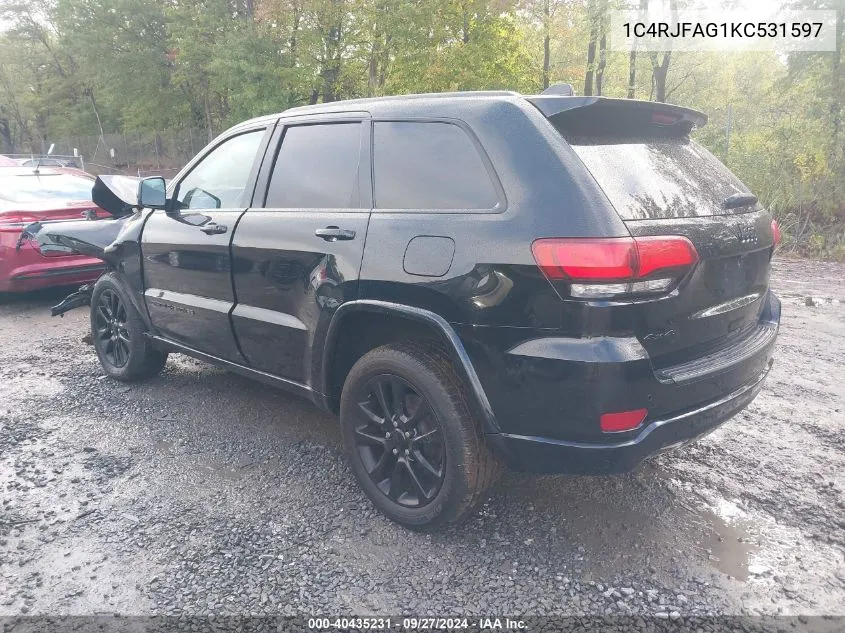 2019 Jeep Grand Cherokee Altitude 4X4 VIN: 1C4RJFAG1KC531597 Lot: 40435231