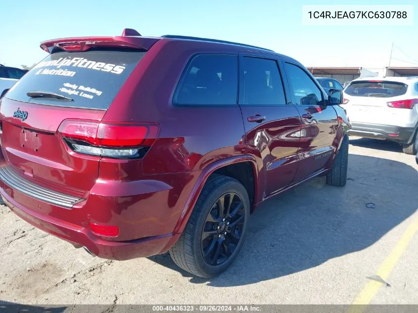 1C4RJEAG7KC630788 2019 Jeep Grand Cherokee Laredo