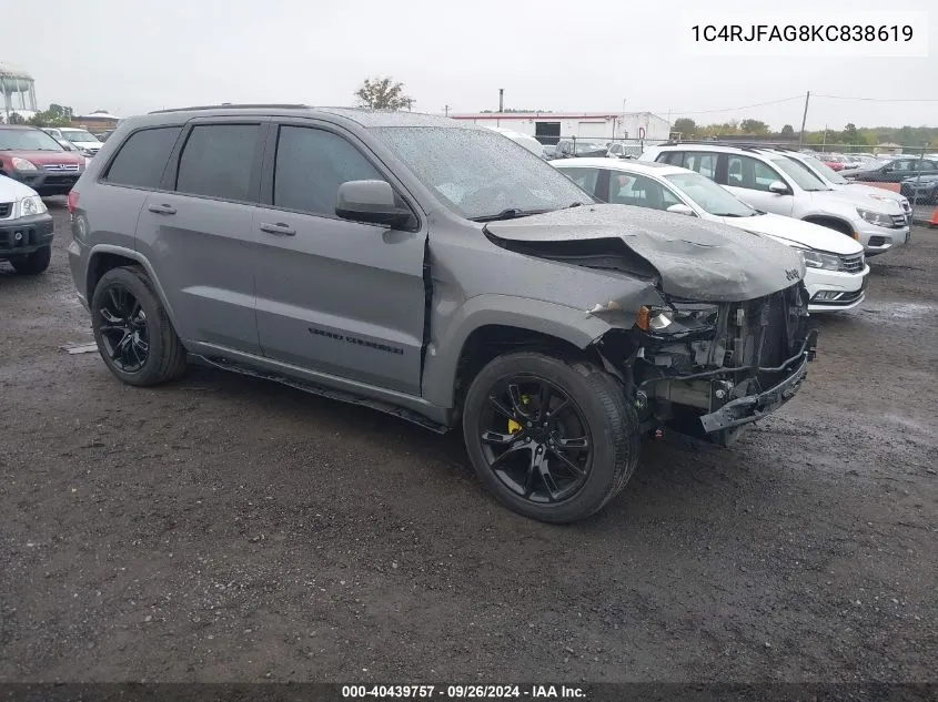 2019 Jeep Grand Cherokee Laredo VIN: 1C4RJFAG8KC838619 Lot: 40439757