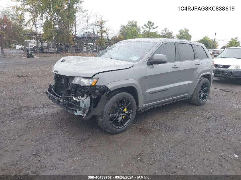 2019 Jeep Grand Cherokee Laredo VIN: 1C4RJFAG8KC838619 Lot: 40439757