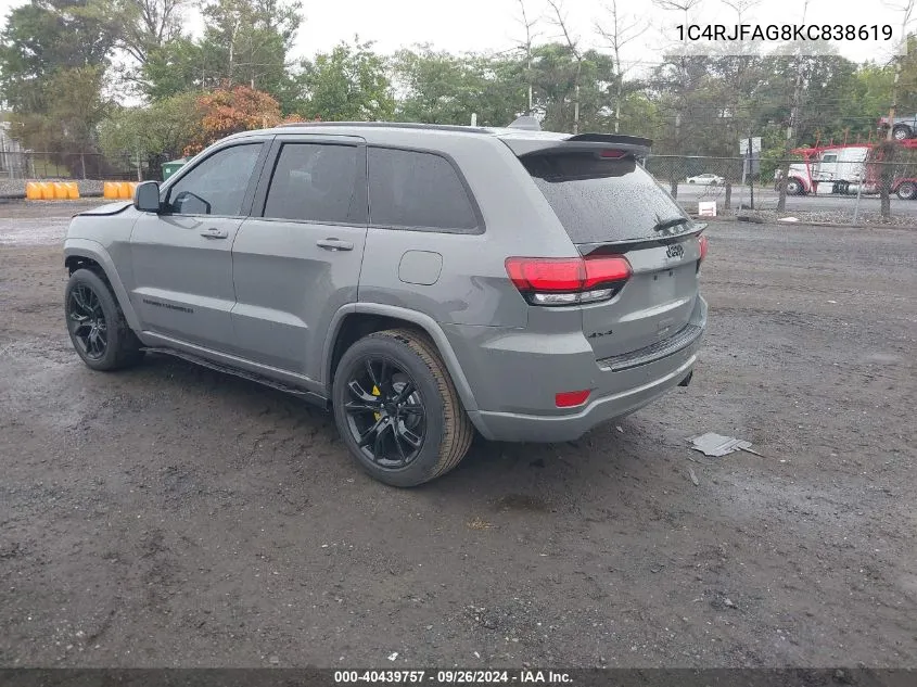 1C4RJFAG8KC838619 2019 Jeep Grand Cherokee Laredo