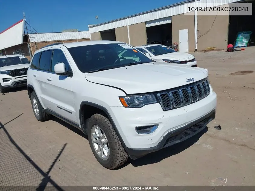 1C4RJFAG0KC728048 2019 Jeep Grand Cherokee Laredo E 4X4