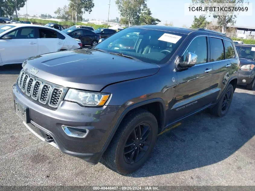 2019 Jeep Grand Cherokee Limited 4X4 VIN: 1C4RJFBT1KC576969 Lot: 40446407