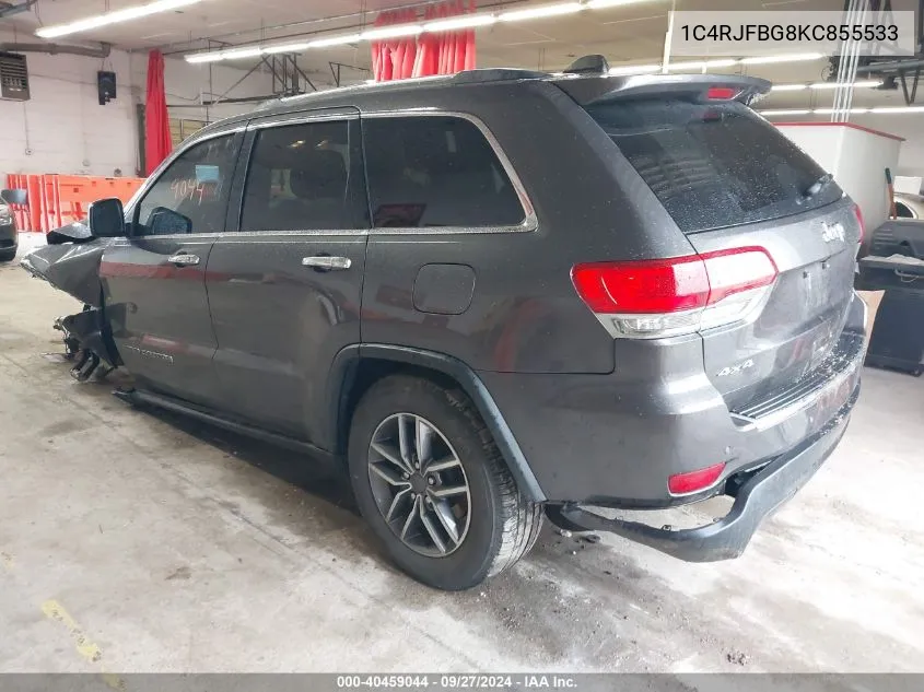 2019 Jeep Grand Cherokee Limited 4X4 VIN: 1C4RJFBG8KC855533 Lot: 40459044