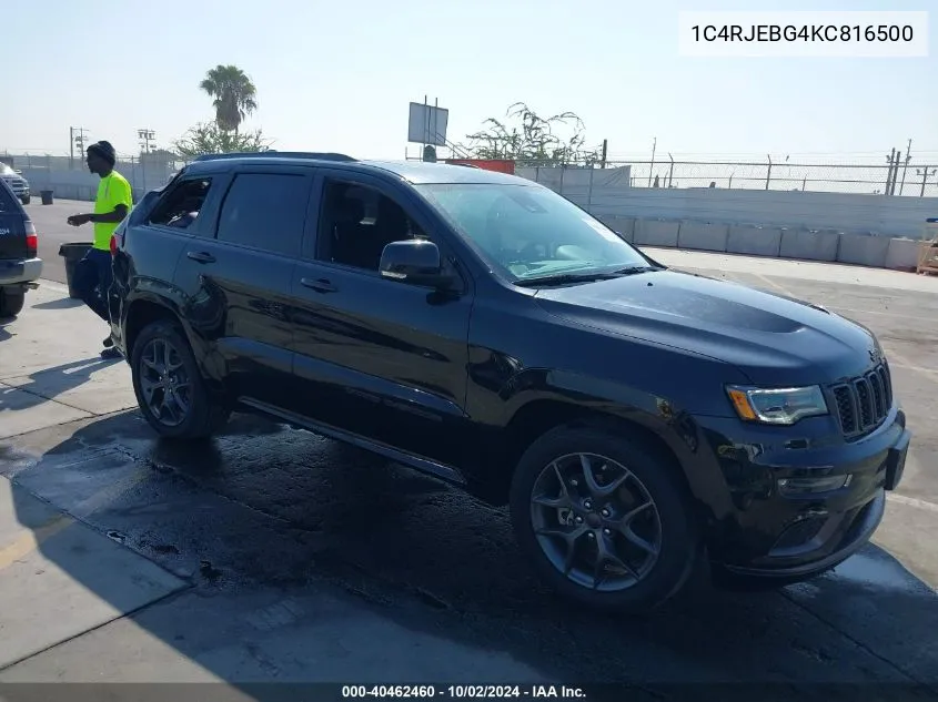 1C4RJEBG4KC816500 2019 Jeep Grand Cherokee Limited X 4X2