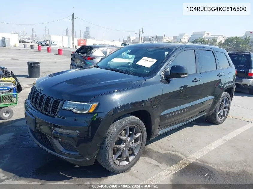 1C4RJEBG4KC816500 2019 Jeep Grand Cherokee Limited X 4X2