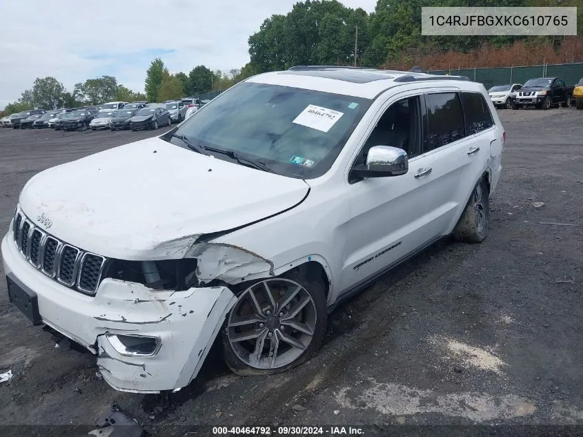 2019 Jeep Grand Cherokee Limited 4X4 VIN: 1C4RJFBGXKC610765 Lot: 40464792