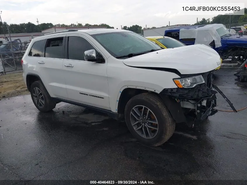 2019 Jeep Grand Cherokee Limited 4X4 VIN: 1C4RJFBG0KC555453 Lot: 40464823