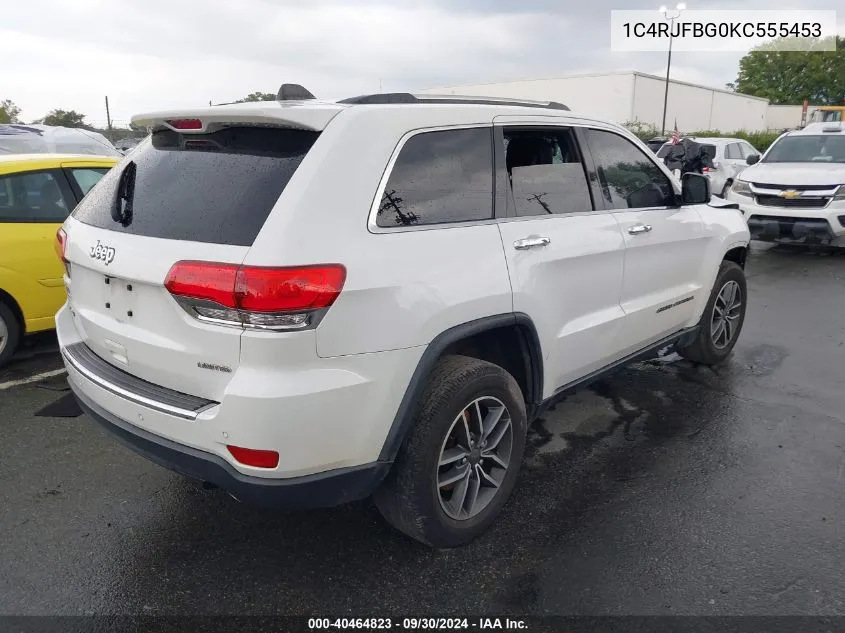 2019 Jeep Grand Cherokee Limited 4X4 VIN: 1C4RJFBG0KC555453 Lot: 40464823