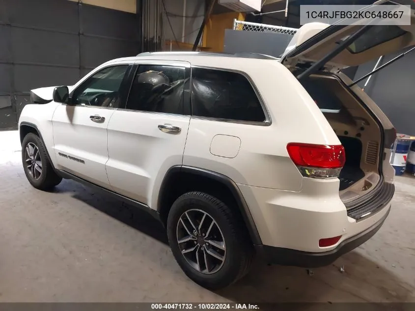 2019 Jeep Grand Cherokee Limited 4X4 VIN: 1C4RJFBG2KC648667 Lot: 40471732