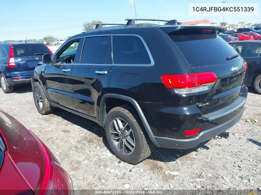 1C4RJFBG4KC551339 2019 Jeep Grand Cherokee Limited 4X4