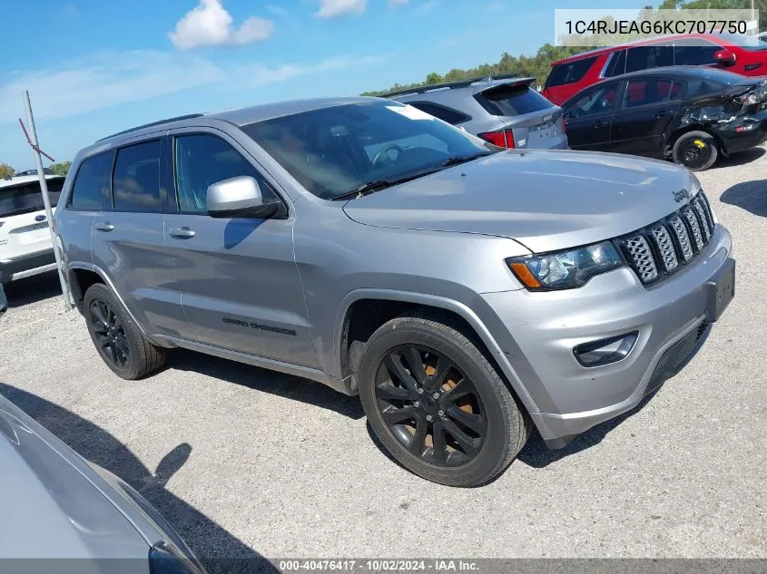 2019 Jeep Grand Cherokee Altitude 4X2 VIN: 1C4RJEAG6KC707750 Lot: 40476417