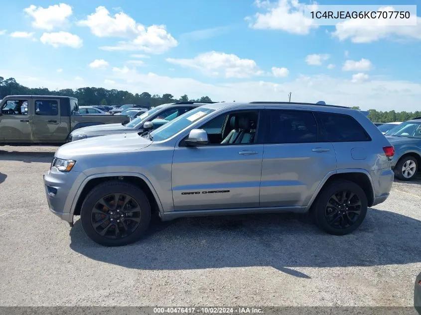 1C4RJEAG6KC707750 2019 Jeep Grand Cherokee Altitude 4X2