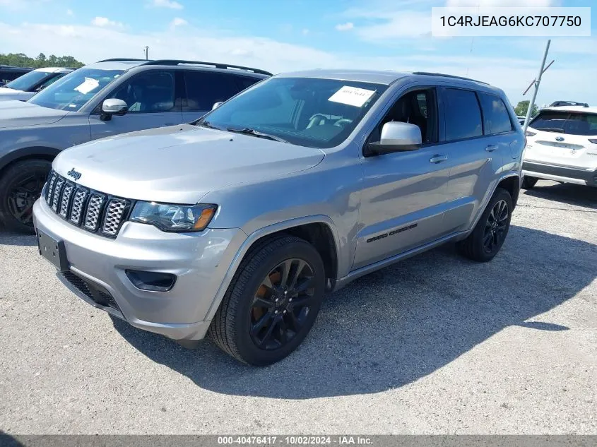 2019 Jeep Grand Cherokee Altitude 4X2 VIN: 1C4RJEAG6KC707750 Lot: 40476417