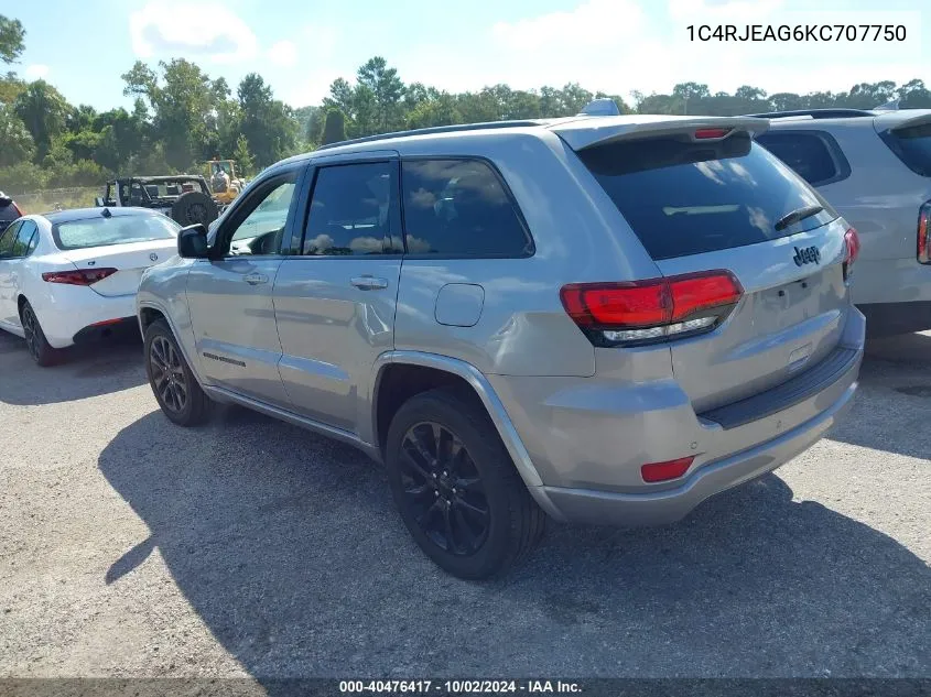 2019 Jeep Grand Cherokee Altitude 4X2 VIN: 1C4RJEAG6KC707750 Lot: 40476417