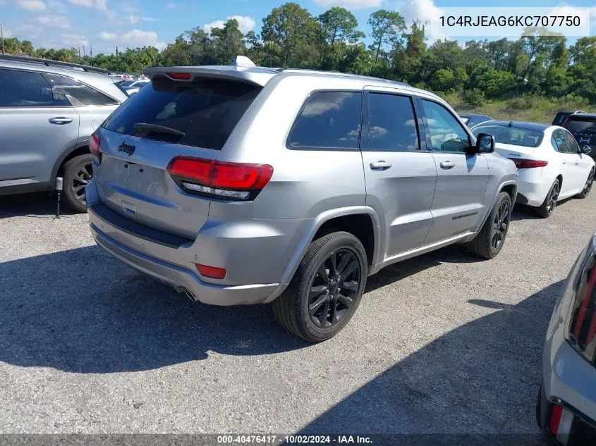 1C4RJEAG6KC707750 2019 Jeep Grand Cherokee Altitude 4X2