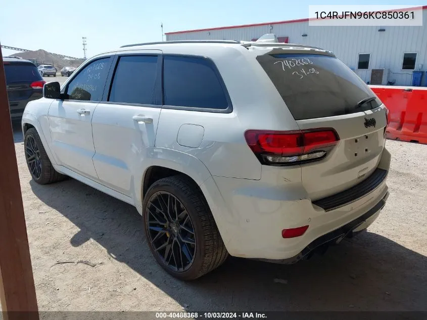 2019 Jeep Grand Cherokee Trackhawk 4X4 VIN: 1C4RJFN96KC850361 Lot: 40488368