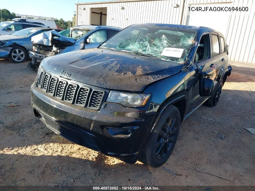 2019 Jeep Grand Cherokee Altitude 4X4 VIN: 1C4RJFAG0KC694600 Lot: 40572052