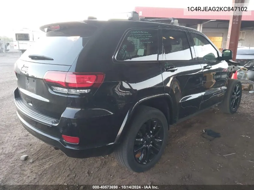 2019 Jeep Grand Cherokee Altitude 4X2 VIN: 1C4RJEAG2KC847102 Lot: 40573698