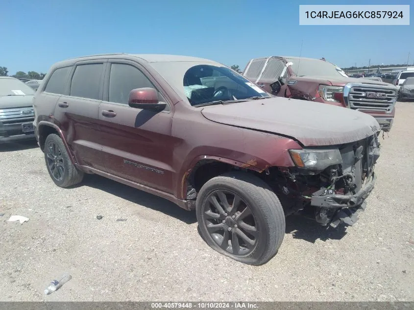 2019 Jeep Grand Cherokee Altitude 4X2 VIN: 1C4RJEAG6KC857924 Lot: 40579448