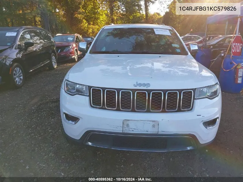 2019 Jeep Grand Cherokee Limited 4X4 VIN: 1C4RJFBG1KC579826 Lot: 40595362