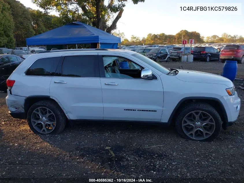 2019 Jeep Grand Cherokee Limited 4X4 VIN: 1C4RJFBG1KC579826 Lot: 40595362