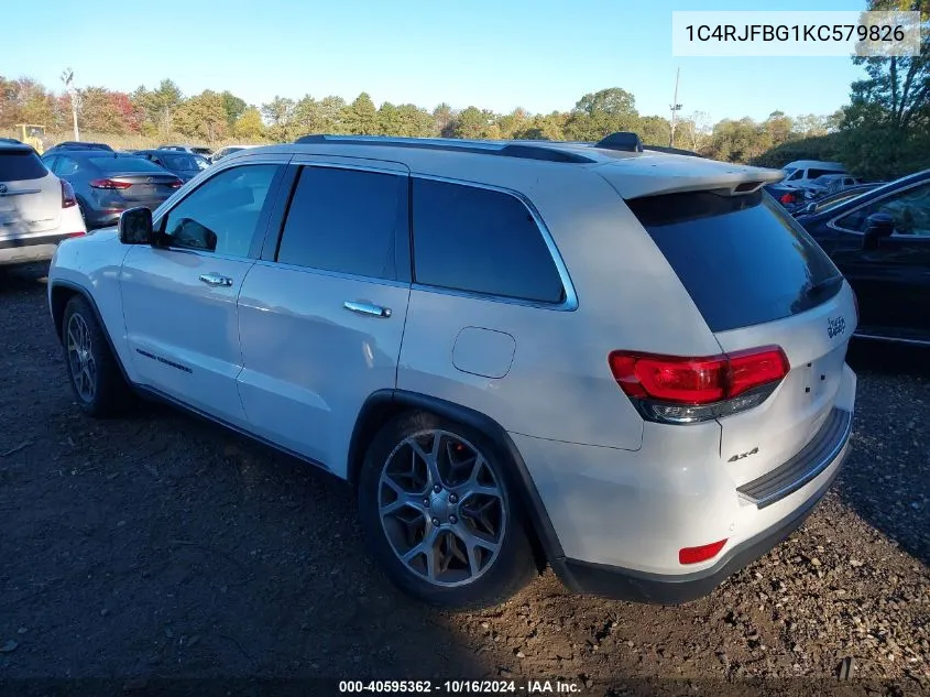 2019 Jeep Grand Cherokee Limited 4X4 VIN: 1C4RJFBG1KC579826 Lot: 40595362