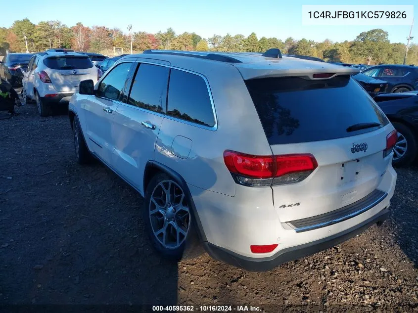 2019 Jeep Grand Cherokee Limited 4X4 VIN: 1C4RJFBG1KC579826 Lot: 40595362