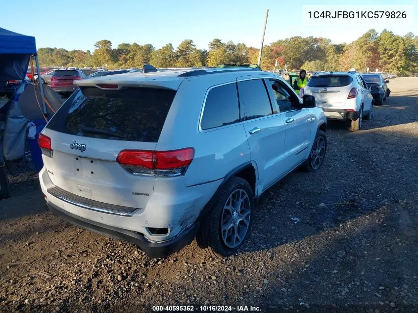 2019 Jeep Grand Cherokee Limited 4X4 VIN: 1C4RJFBG1KC579826 Lot: 40595362