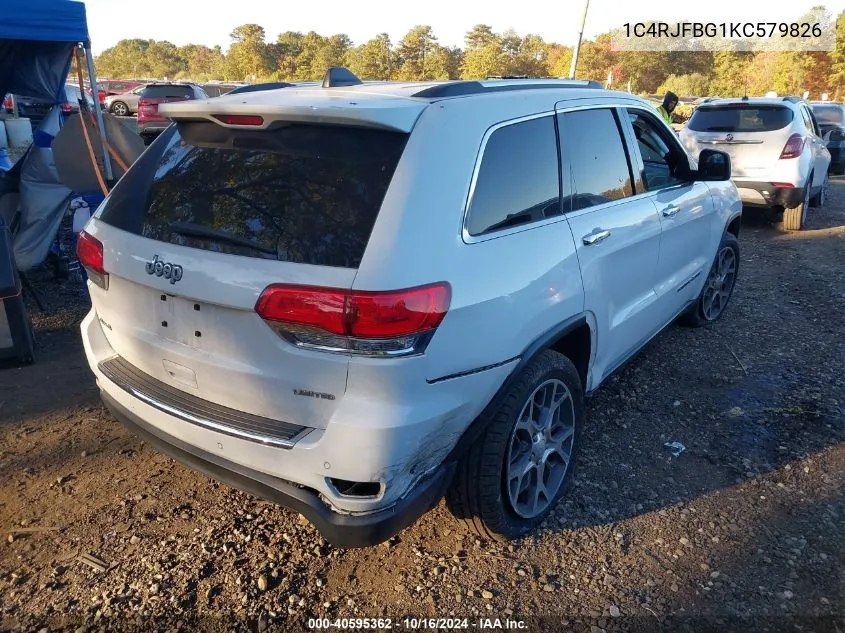 2019 Jeep Grand Cherokee Limited 4X4 VIN: 1C4RJFBG1KC579826 Lot: 40595362