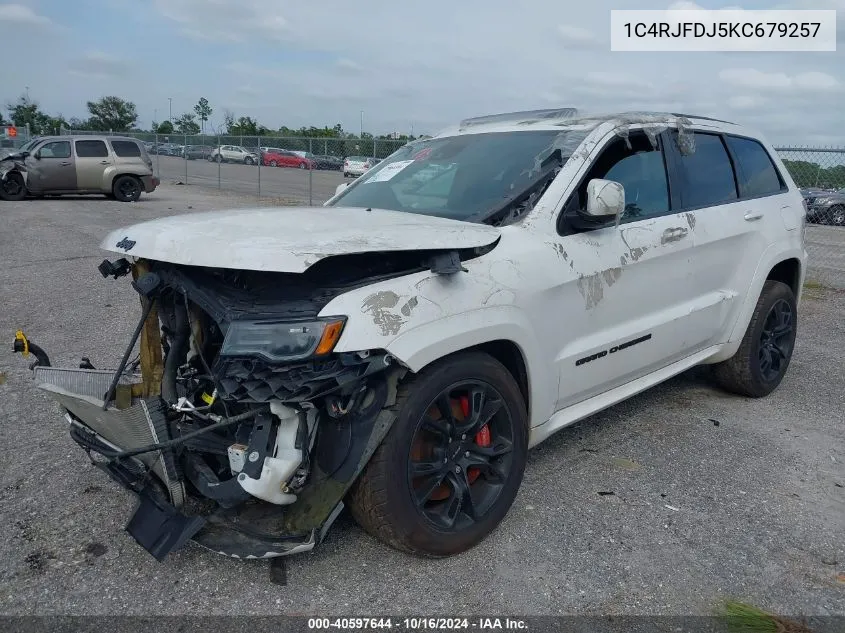 2019 Jeep Grand Cherokee Srt VIN: 1C4RJFDJ5KC679257 Lot: 40597644