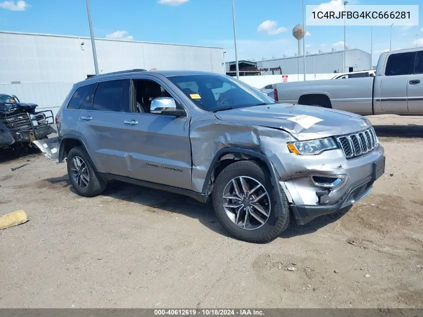 2019 Jeep Grand Cherokee Limited 4X4 VIN: 1C4RJFBG4KC666281 Lot: 40612619