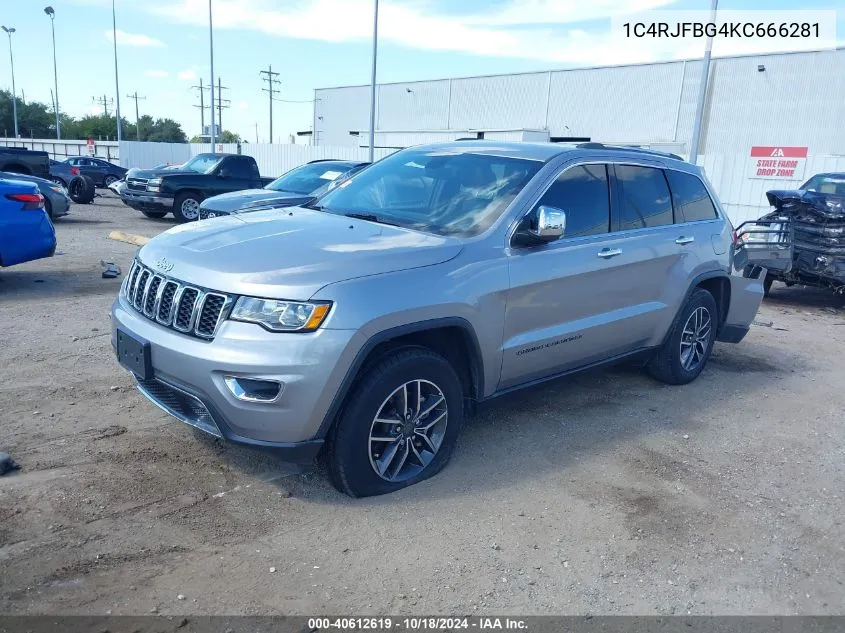 2019 Jeep Grand Cherokee Limited 4X4 VIN: 1C4RJFBG4KC666281 Lot: 40612619