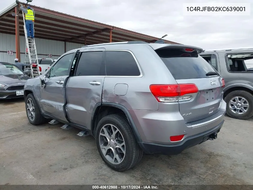 2019 Jeep Grand Cherokee Limited 4X4 VIN: 1C4RJFBG2KC639001 Lot: 40612988