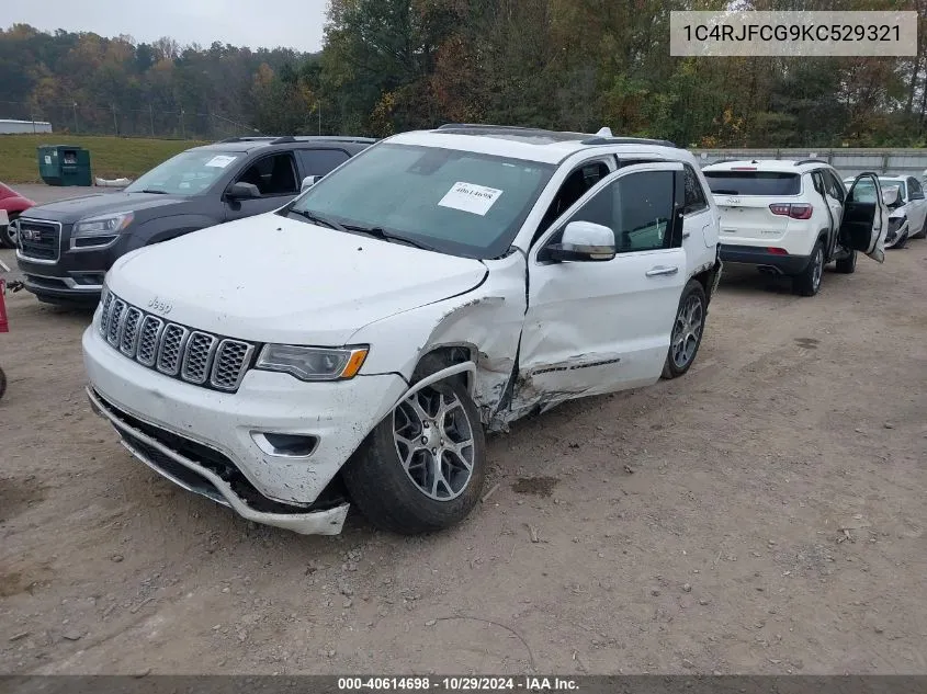 2019 Jeep Grand Cherokee Overland 4X4 VIN: 1C4RJFCG9KC529321 Lot: 40614698