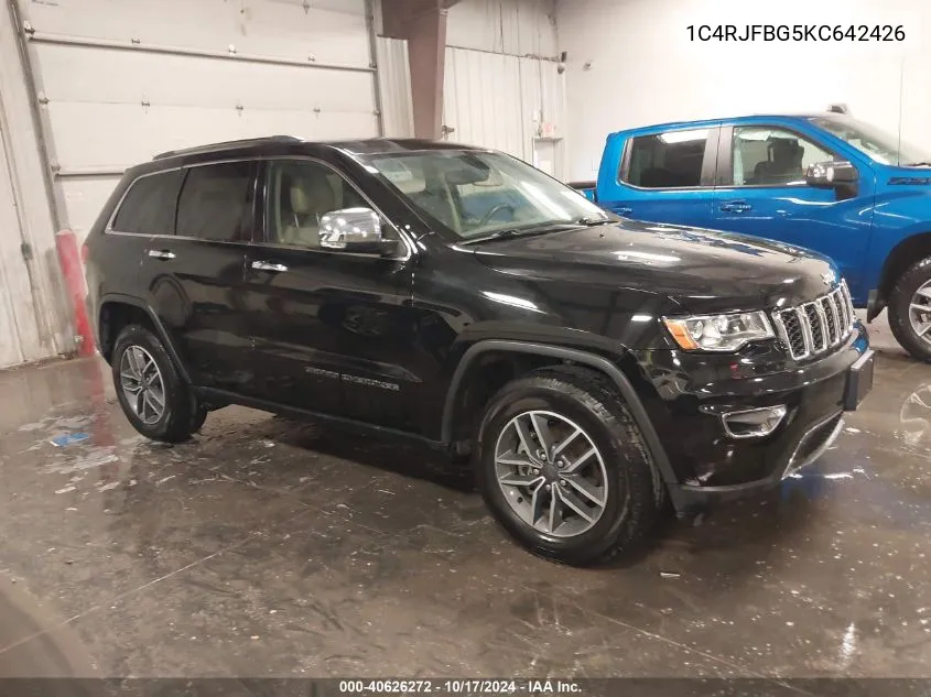 2019 Jeep Grand Cherokee Limited 4X4 VIN: 1C4RJFBG5KC642426 Lot: 40626272