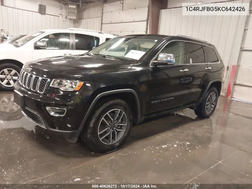 2019 Jeep Grand Cherokee Limited 4X4 VIN: 1C4RJFBG5KC642426 Lot: 40626272