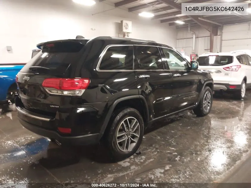 2019 Jeep Grand Cherokee Limited 4X4 VIN: 1C4RJFBG5KC642426 Lot: 40626272