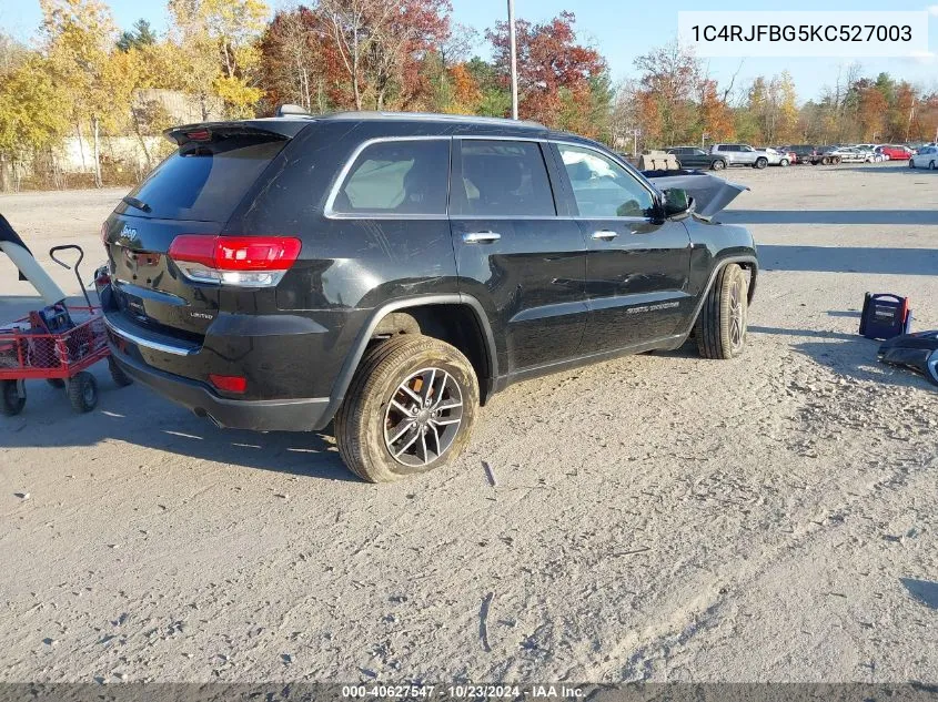 2019 Jeep Grand Cherokee Limited 4X4 VIN: 1C4RJFBG5KC527003 Lot: 40627547