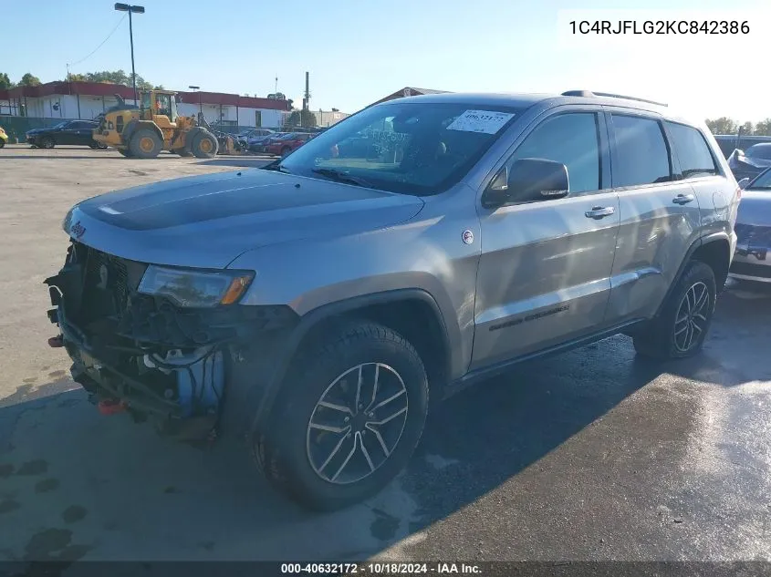 2019 Jeep Grand Cherokee Trailhawk 4X4 VIN: 1C4RJFLG2KC842386 Lot: 40632172